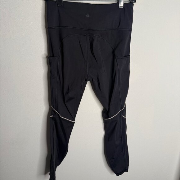 Athleta Women's Black Tailwind Reflective High Rise 7/8" Leggings -Size M Medium - Picture 4 of 5